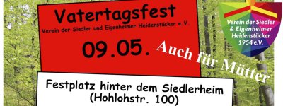 Vatertagsfest am 09.05.24 ab 10:00 Uhr am Siedlerheim